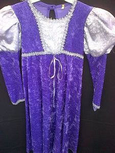Kids Costumes to Hire - Purple Velvet Medieval Dress