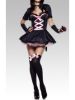 Adult Female Costumes to Hire - Black dress with pink detail