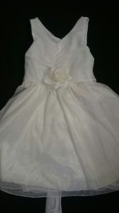 Kids Costumes to Hire - White Sparkly dress - child