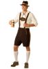 Adult Male Costumes to Hire - German  Brown Shorts, hat & white shirt