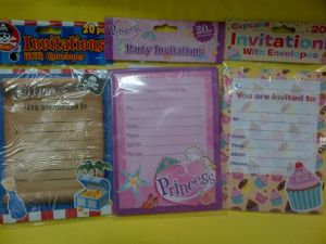 Invitations - Party invites with with envelopes