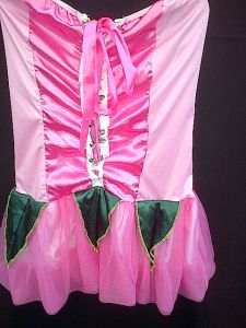 Kids Costumes to Hire - Pink Fairy with Green petals Dress