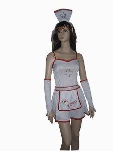 Kids Costumes to Hire - Nurse dress with apron, gloves & aliceband