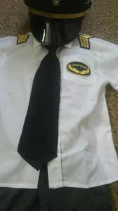 Kids Costumes to Hire - Pilot costume (shirt, tie, pants & hat)